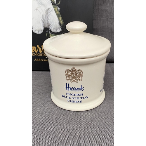 163 - Harrods Collectibles Incl. Jointed Bear, Black Taxi Cub Keyring, Address Book and English Blue Chees... 