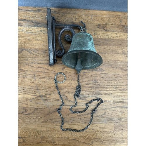 334 - Vintage Cast Bronze Door Bell