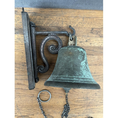 334 - Vintage Cast Bronze Door Bell
