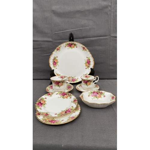 142 - Collection of 8-Piece Royal Albert Country Roses Bone China