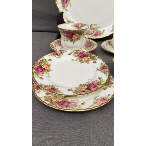 142 - Collection of 8-Piece Royal Albert Country Roses Bone China