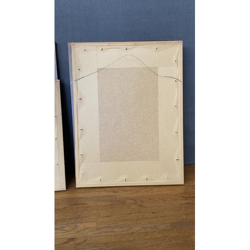 320 - x4 Vintage Old Art Framed Egyptian Papyrus Paintings (42 x 32cm/each)