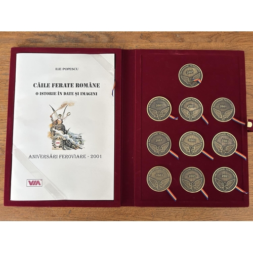 139 - Medal Set 'Caile Ferate Romane' - Railway Anniversary 2001,
In Case