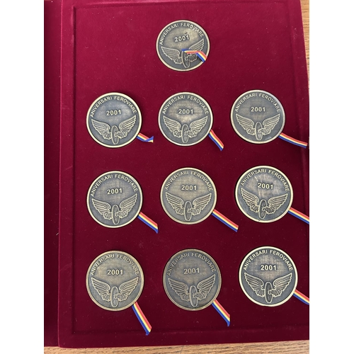 139 - Medal Set 'Caile Ferate Romane' - Railway Anniversary 2001,
In Case