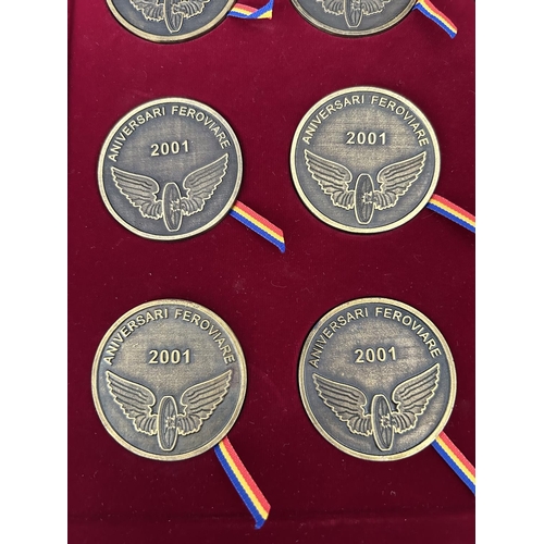 139 - Medal Set 'Caile Ferate Romane' - Railway Anniversary 2001,
In Case