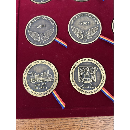 139 - Medal Set 'Caile Ferate Romane' - Railway Anniversary 2001,
In Case
