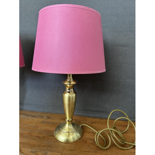 164 - x2 Pink BHS Table Lamps and x1 Small - Taken Back 25/11/2025