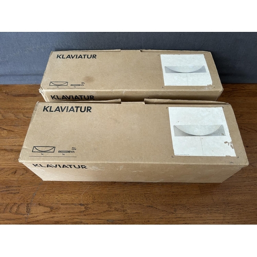 168 - x2 'Ikea Klaviatur' Wall Lights (Unused, Boxed) - Taken Back 25/11/2025