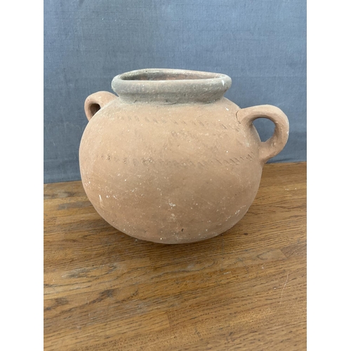 265 - Vintage Pottery Jar (Tavas) with 2 Handles