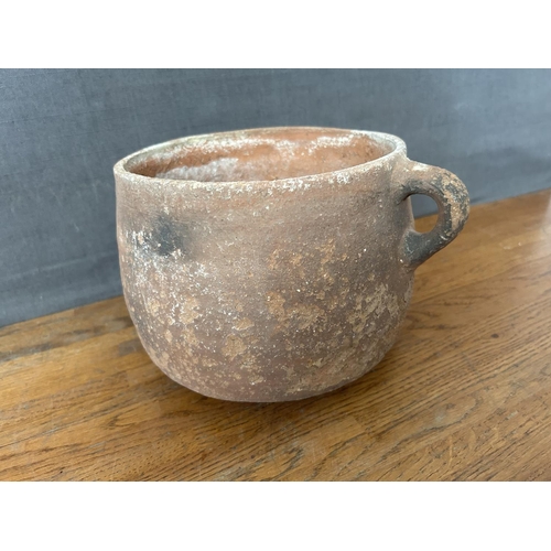 266 - Vintage Pottery Jar (Tavas) with 2 Handles