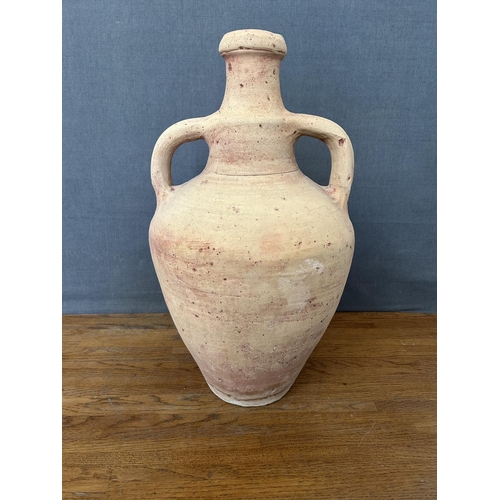 270 - Large Vintage White Pottery Jar with Two Handles (48cm H.) - Taken Back 8/12/2025