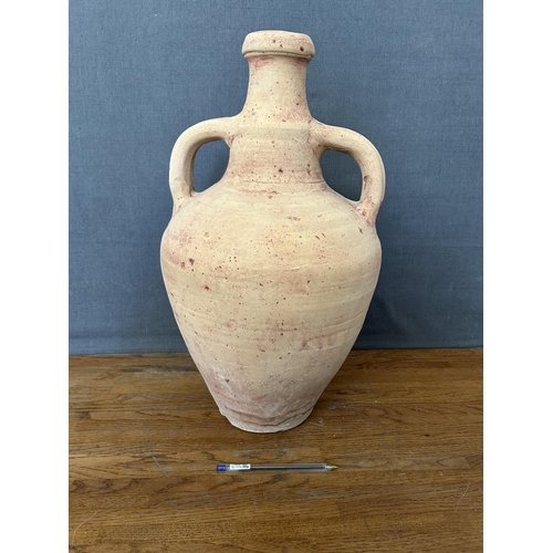 270 - Large Vintage White Pottery Jar with Two Handles (48cm H.) - Taken Back 8/12/2025