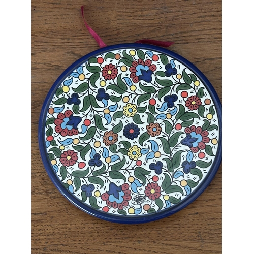 273 - x2 Hand Painted Wall Mounted Decorative Plates