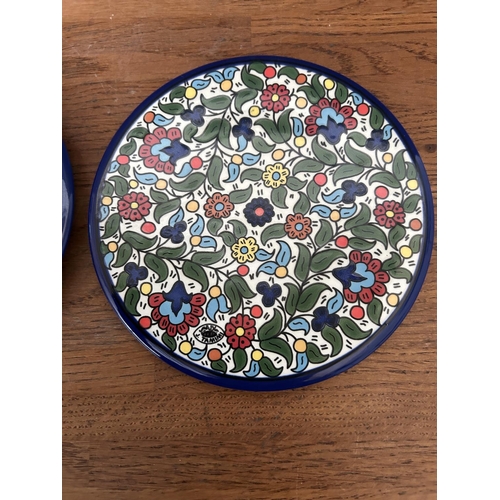 273 - x2 Hand Painted Wall Mounted Decorative Plates