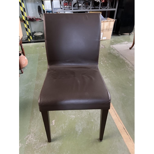 276 - Calligaris Wooden Extendable Dining Table with 6 Leather Upholstered Matching Chairs (220/160 W. x 1... 