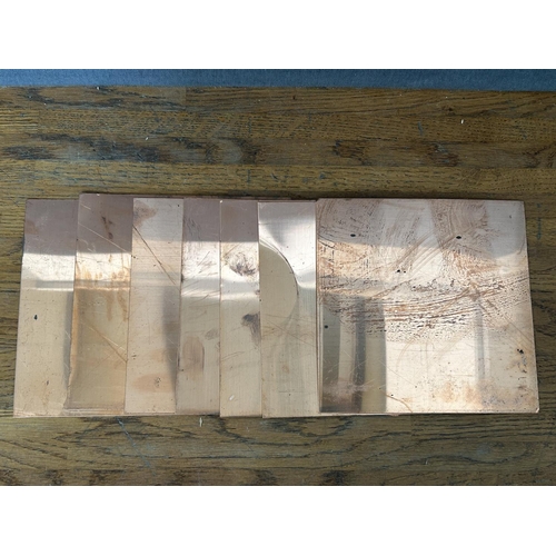 295 - Copper Metal Sheets (x8 Large, x3 Small)