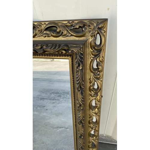 280 - Decorative Wall Mirror with Antique/Classical Style Gold Tone Frame/Surround Plastic (60 x 83cm)