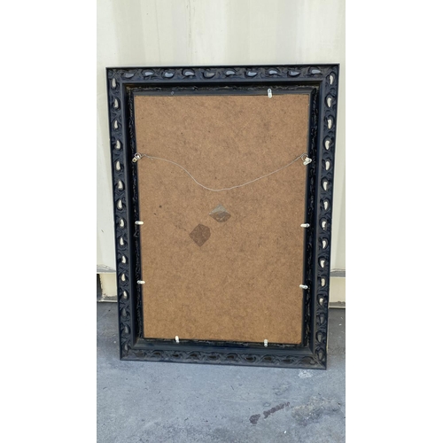 280 - Decorative Wall Mirror with Antique/Classical Style Gold Tone Frame/Surround Plastic (60 x 83cm)