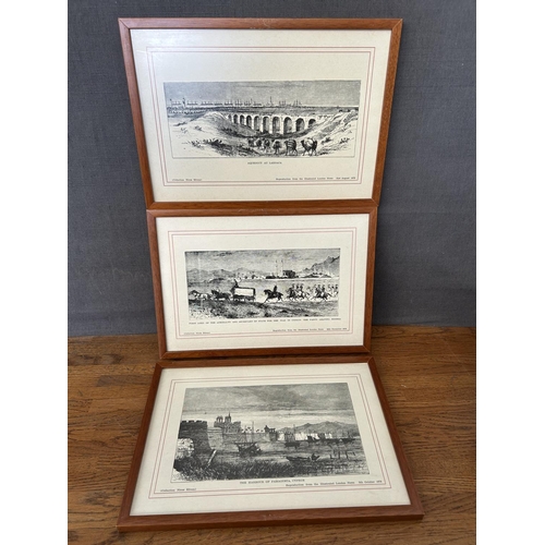 238 - x3 Cyprus Gravure Reproduction From the 1878 Illustrated London News (30 x 21cm/each)