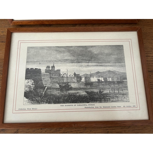 238 - x3 Cyprus Gravure Reproduction From the 1878 Illustrated London News (30 x 21cm/each)