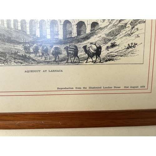 238 - x3 Cyprus Gravure Reproduction From the 1878 Illustrated London News (30 x 21cm/each)