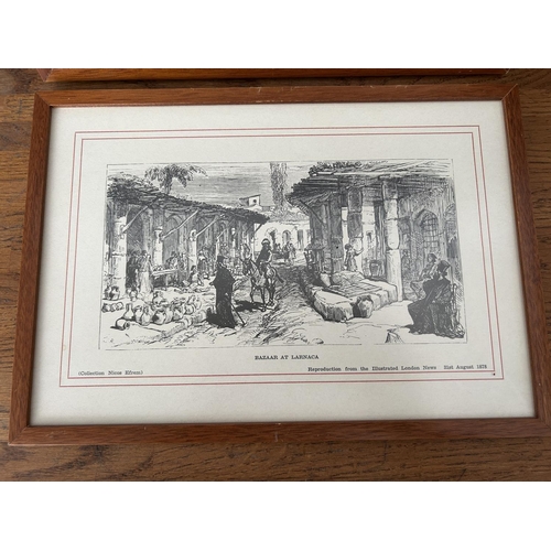 239 - x2 Cyprus Gravure Reproduction From the 1878 Illustrated London News (30 x 21cm/each)