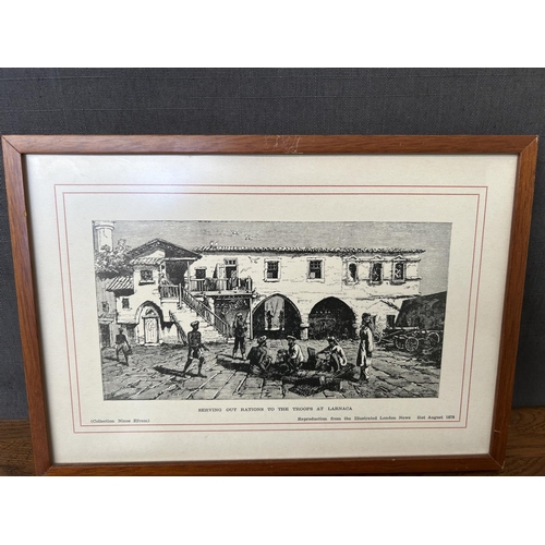 239 - x2 Cyprus Gravure Reproduction From the 1878 Illustrated London News (30 x 21cm/each)