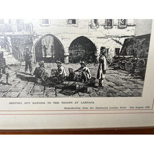 239 - x2 Cyprus Gravure Reproduction From the 1878 Illustrated London News (30 x 21cm/each)