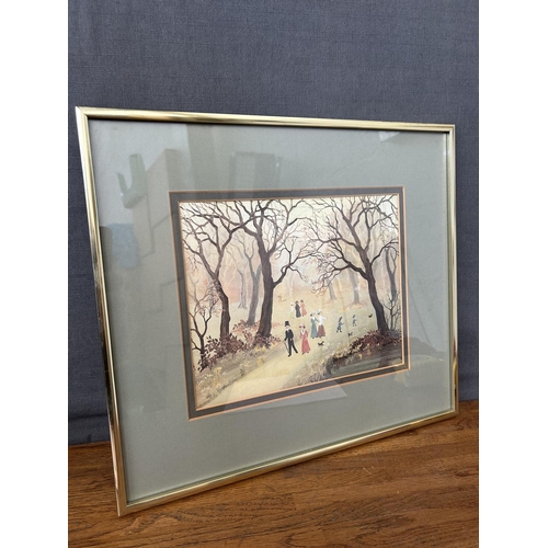 247 - Framed Print 'Going Through the Woods' by British Artist 'Helen Bradley' (40 x 35cm)