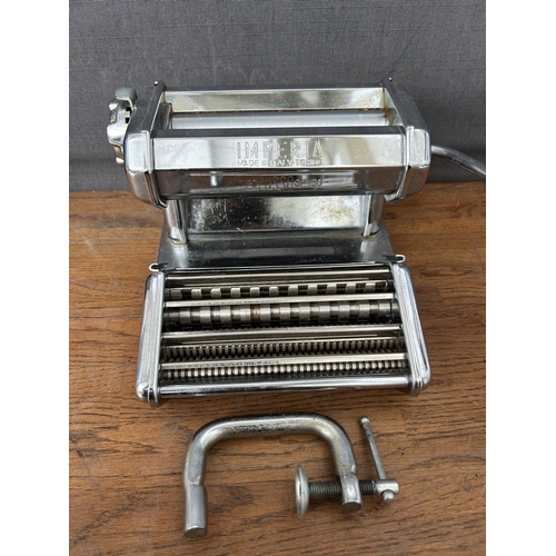 290 - Vintage Imperia SP150 Manual Roller Pasta Machine Together with Biscuit Press