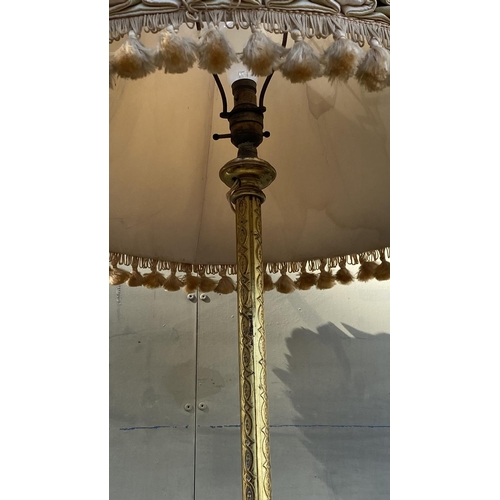 251 - Vintage French Louis Style Floor Lamp with Claw & Ball Feet and Shade
