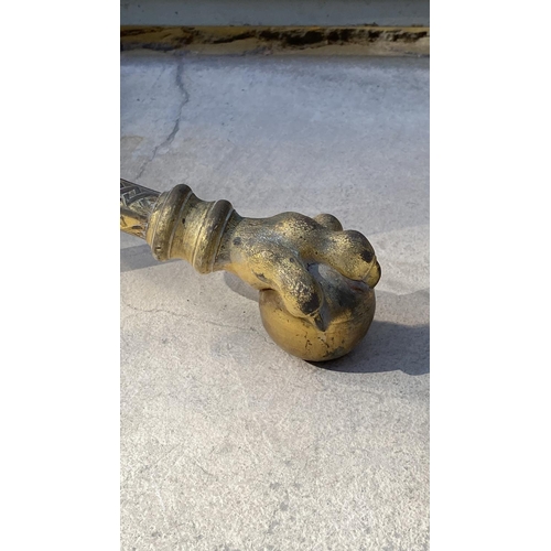 251 - Vintage French Louis Style Floor Lamp with Claw & Ball Feet and Shade