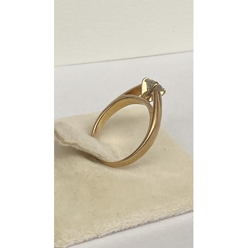 253 - Solitaire Solid Yellow Gold 14ct Ring 2.8gr