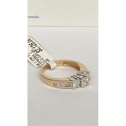 253C - Trilogy Style 14ct Diamond Ring 4.4gr