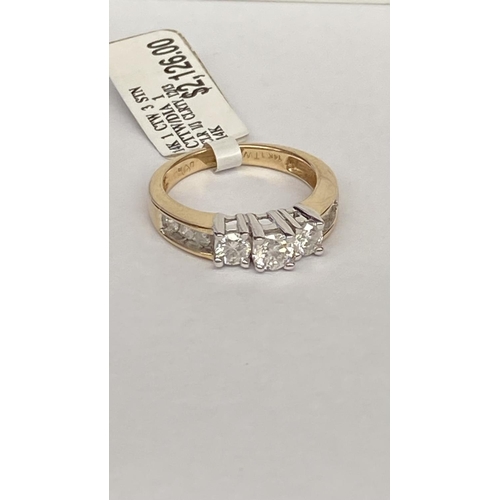 253C - Trilogy Style 14ct Diamond Ring 4.4gr