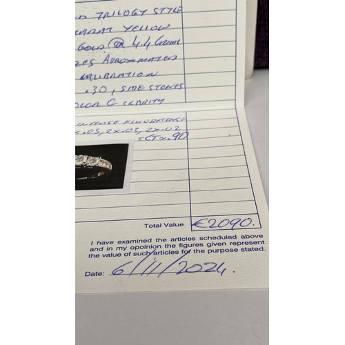 253C - Trilogy Style 14ct Diamond Ring 4.4gr