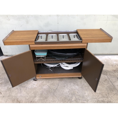 2 - Super Retro EKCO Electric Hostess Trolley Designed for Keeping Food Warm, Featuring Teak Wood Effect... 