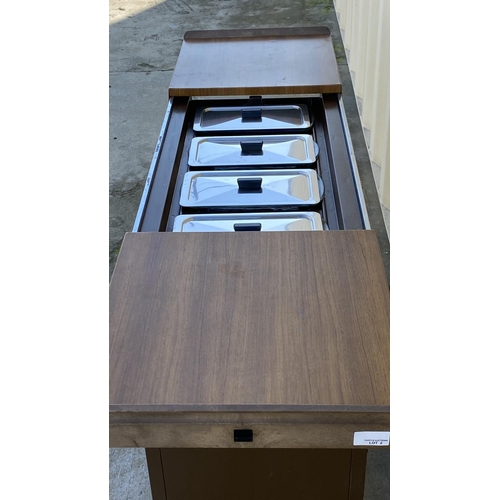 2 - Super Retro EKCO Electric Hostess Trolley Designed for Keeping Food Warm, Featuring Teak Wood Effect... 