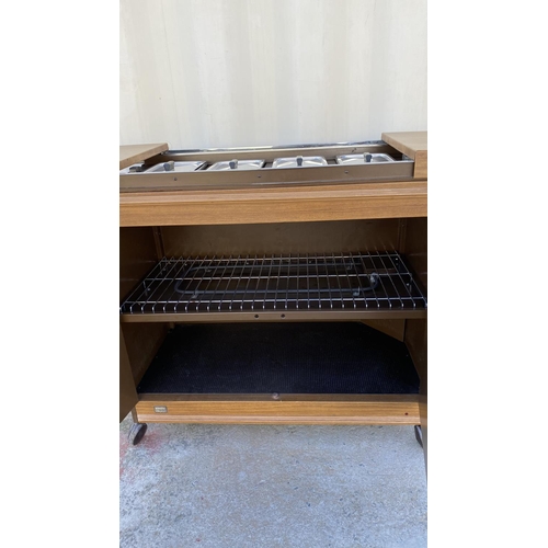 2 - Super Retro EKCO Electric Hostess Trolley Designed for Keeping Food Warm, Featuring Teak Wood Effect... 
