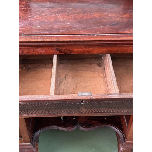 150 - Beautiful Antique Victorian Style Sideboard/Chiffonier with Large Central Mirror, Wood Carvings, Upp... 