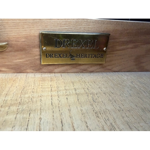 37 - Drexel Heritage USA Compact Desk with Keyboard Tray in Dark Finish (102 W. x 46 D. x 79cm H.) - Code... 