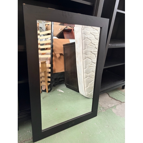 42 - American Drexel Heritage Dark Wood Beveled Mirror (71 W. x 102cm H.) - Code AM7152K