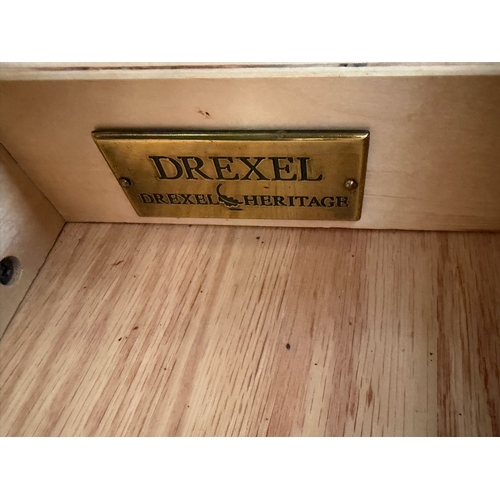 47 - Drexel Heritage USA Dark Wood End Table/Night Stand with Drawer (Top Needs Attention) - Code AM7152W