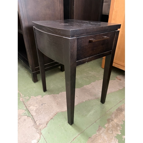 48 - Drexel Heritage USA Dark Wood End Table/Night Stand with Drawer (Top Needs Attention) - Code AM7152P