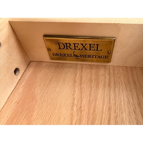 48 - Drexel Heritage USA Dark Wood End Table/Night Stand with Drawer (Top Needs Attention) - Code AM7152P