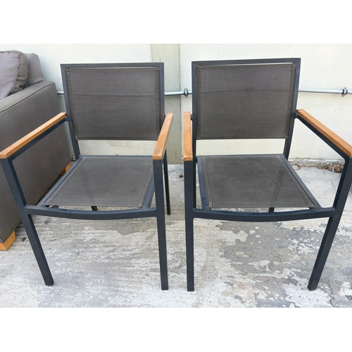 15 - Set of 4 Garden Aluminum Stacking Chairs - Code AM7163T, AM7163S, AM7163U, AM7163V