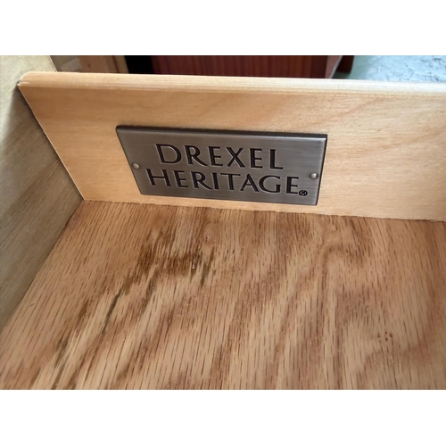 20 - Drexel Heritage USA Wooden Light Blonde End Table/Night Stand with a Drawer - Code AM7164W