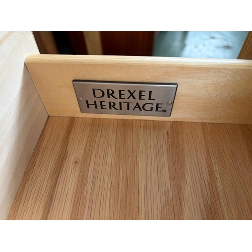 22 - Drexel Heritage USA Wooden Light Blonde End Table/Night Stand with a Drawer - Code AM7164S