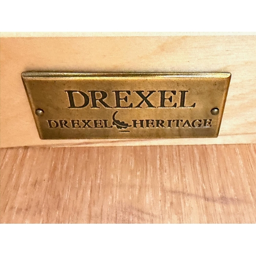 23 - Drexel Heritage USA Wooden Light Blonde End Table/Night Stand with a Drawer - Code AM7164N