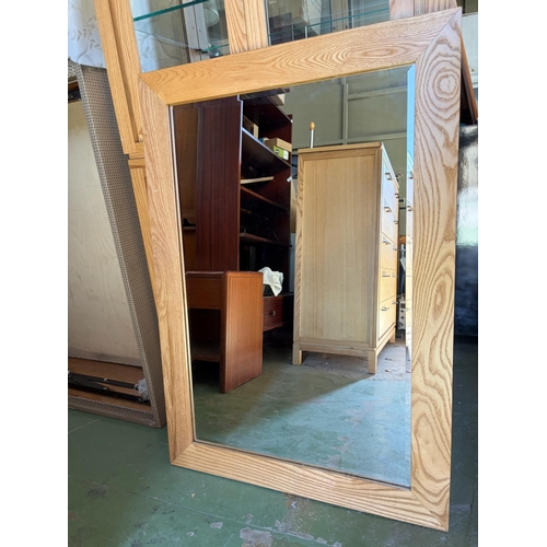 28 - American Drexel Heritage Light Blonde Wood Beveled Mirror (71 W. x 102cm H.) - Code AM7165D